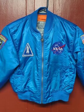 ISSI Kids Blue NASA Patch Bomber Jacket